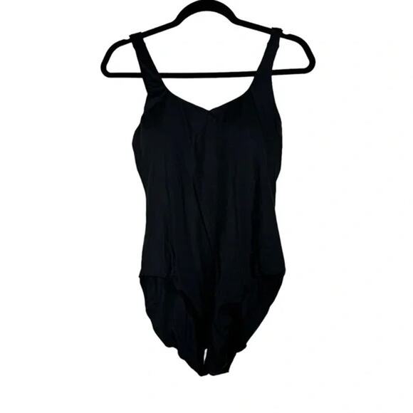 NWT Andie Swim The Marbella One Piece Swimsuit Scoop Neck Removable Pads S Black - Picture 13 of 15